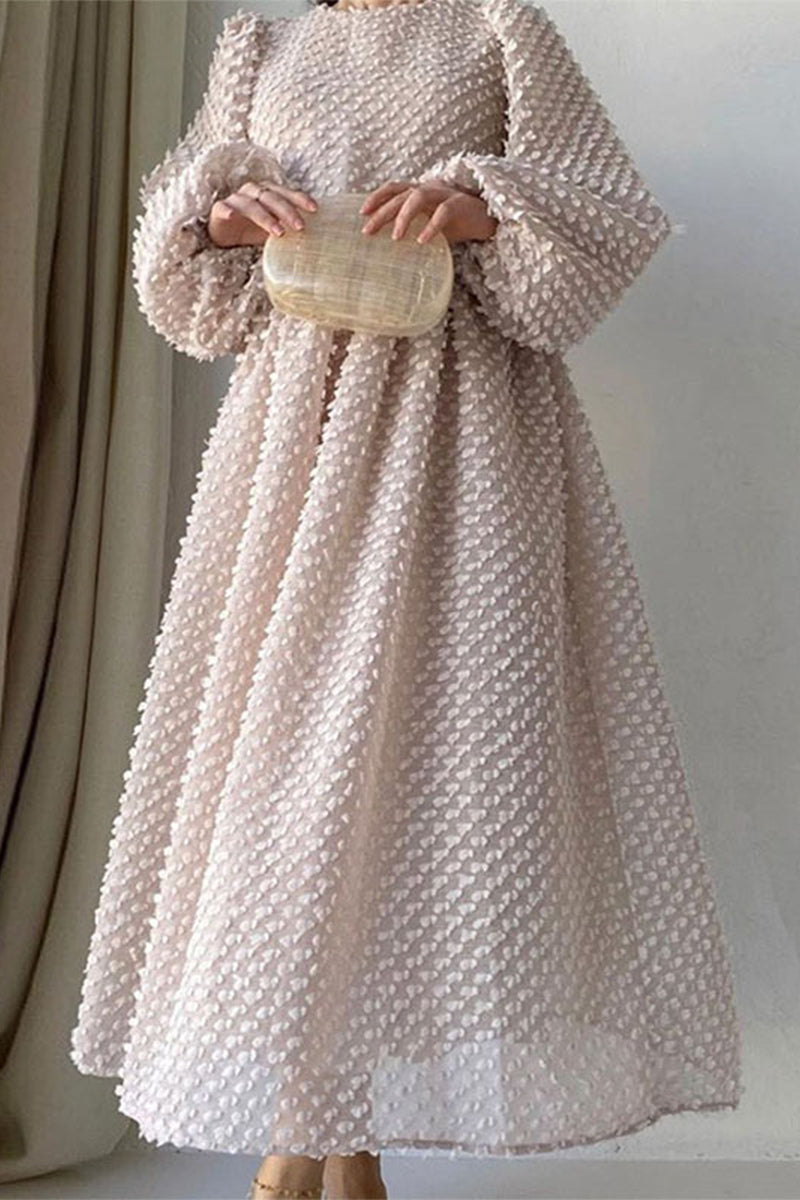 JO | Elegant Solid Patchwork O Neck A Line Dresses
