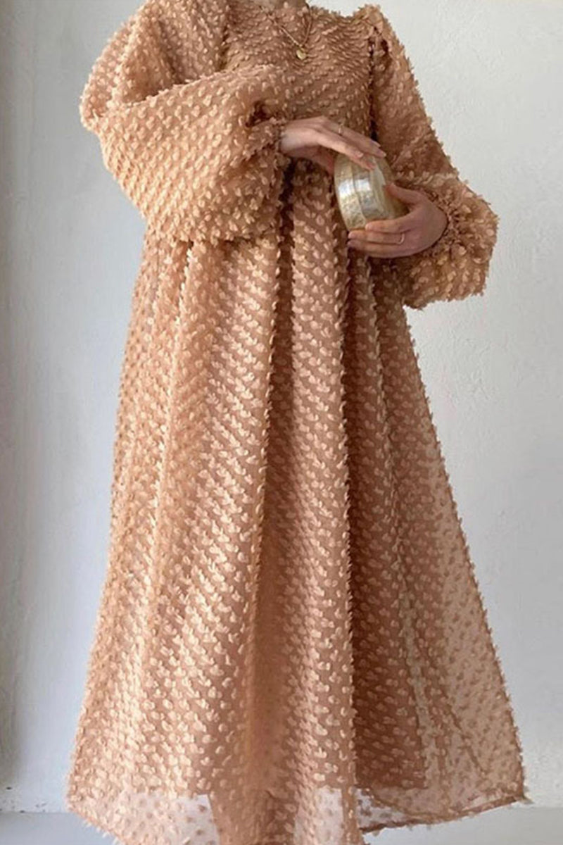 JO | Elegant Solid Patchwork O Neck A Line Dresses