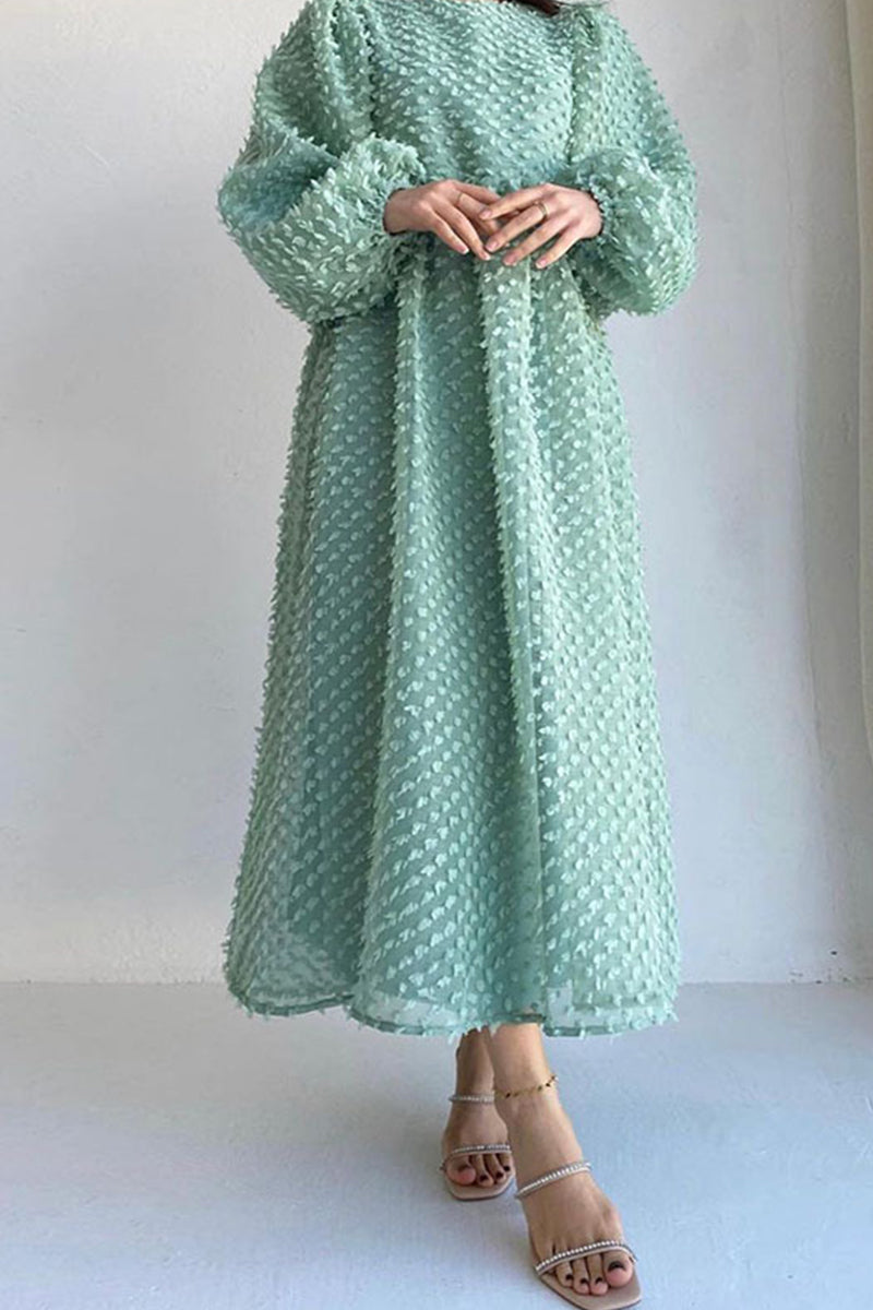 JO | Elegant Solid Patchwork O Neck A Line Dresses