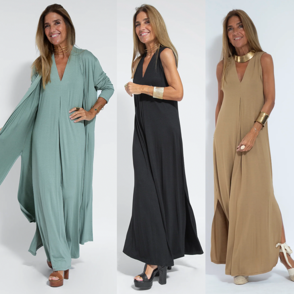 JO | Set of long slimming dress and vest