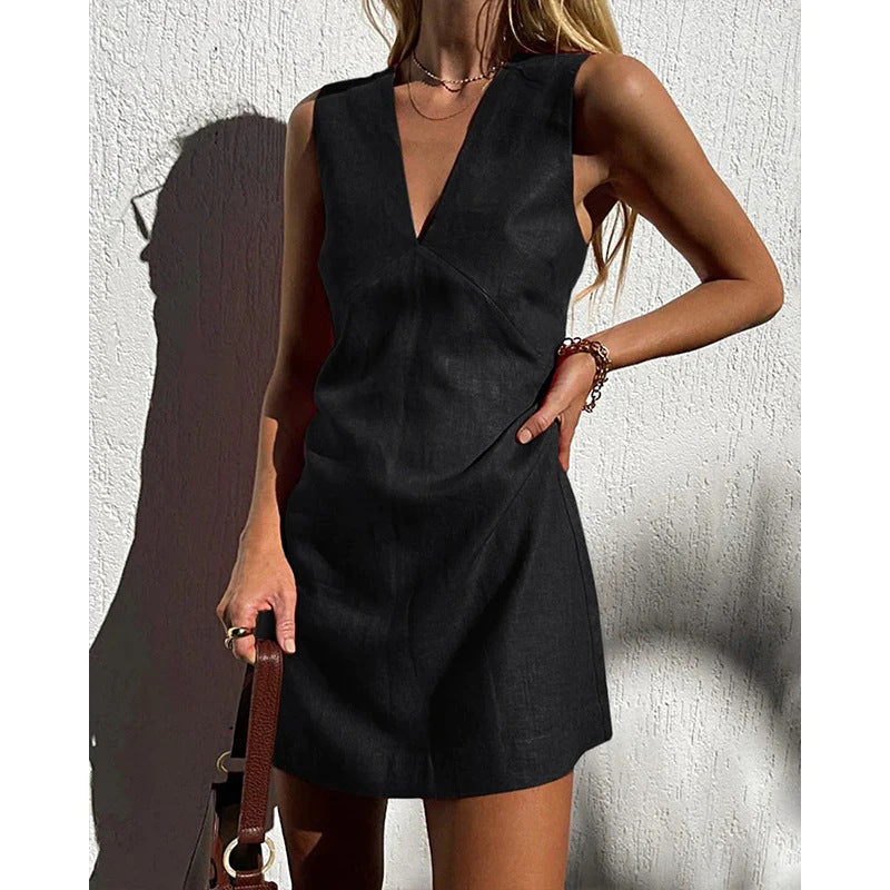 JO | Sleeveless linen dress