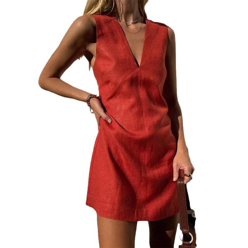 JO | Sleeveless linen dress