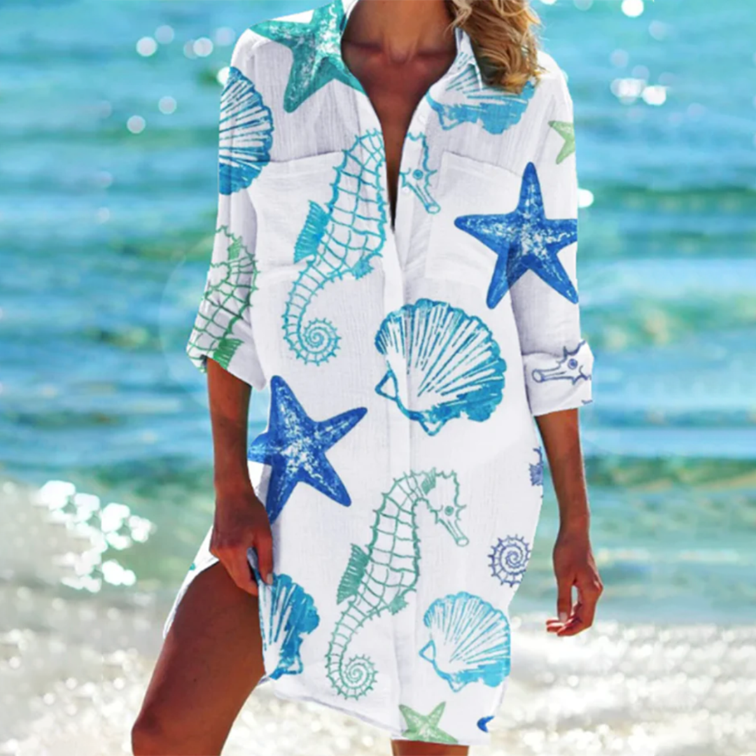 JO | Colourful button-up midi dress
