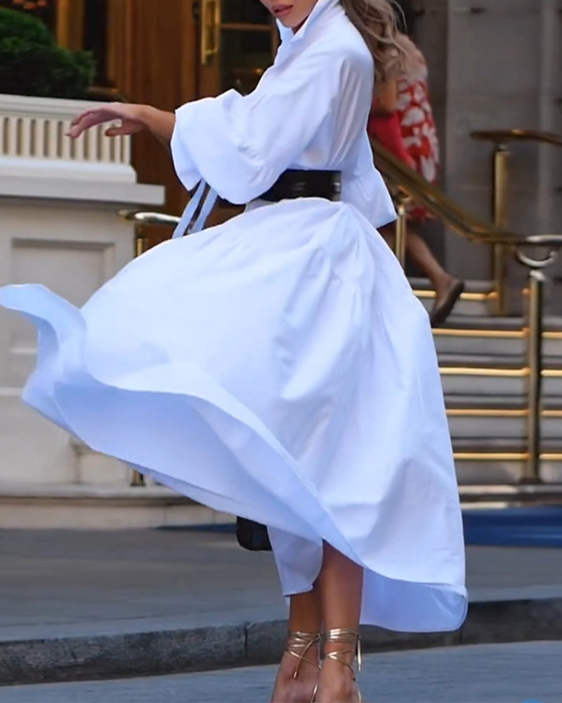 JO | One-color loose and full leisure dress