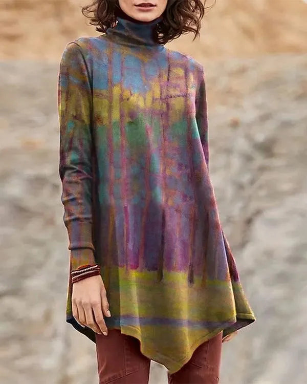 JO | Turtle-neck sweater inspired by abstract art
