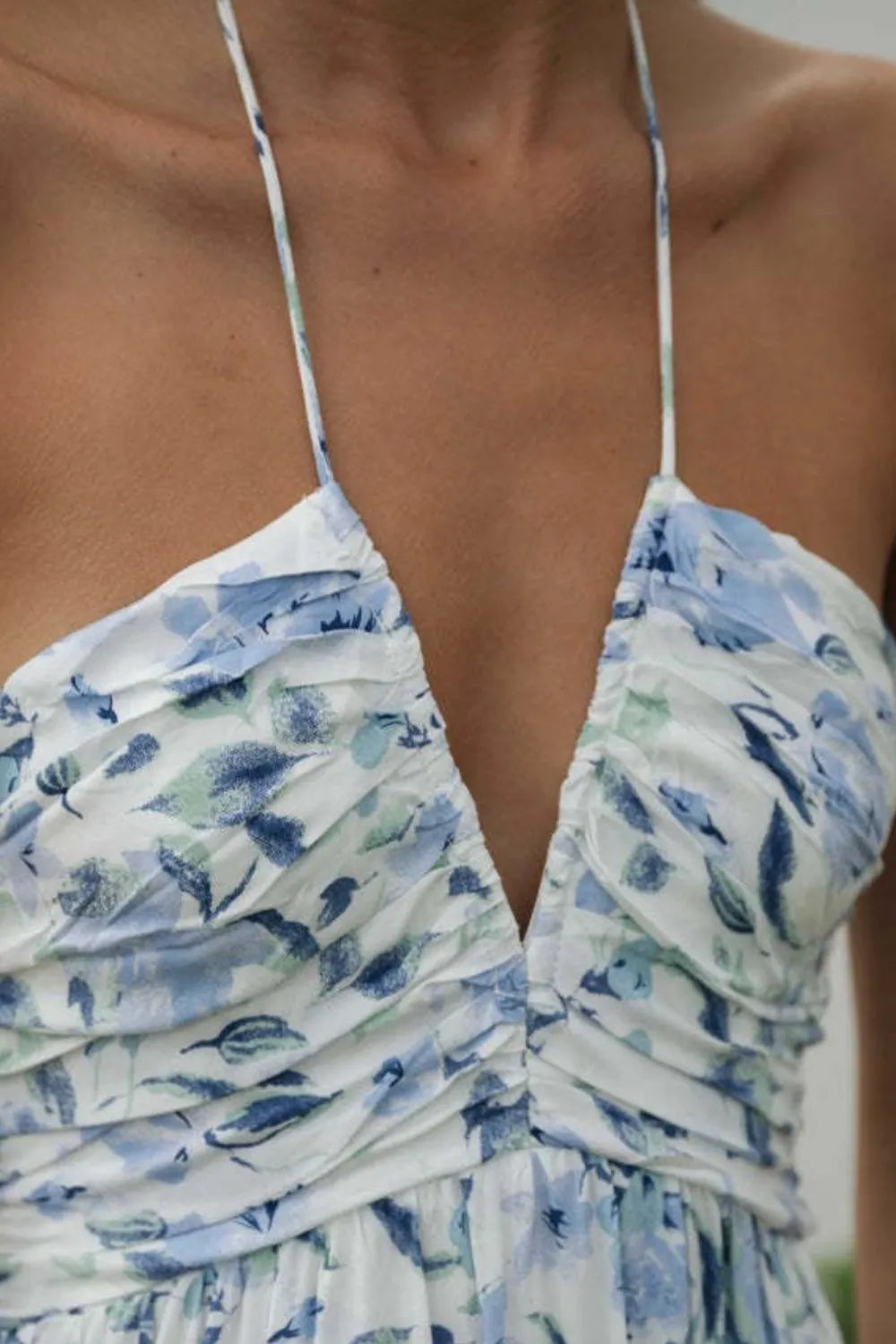 JO | Floral Halter Neck Tiered Maxi Dress