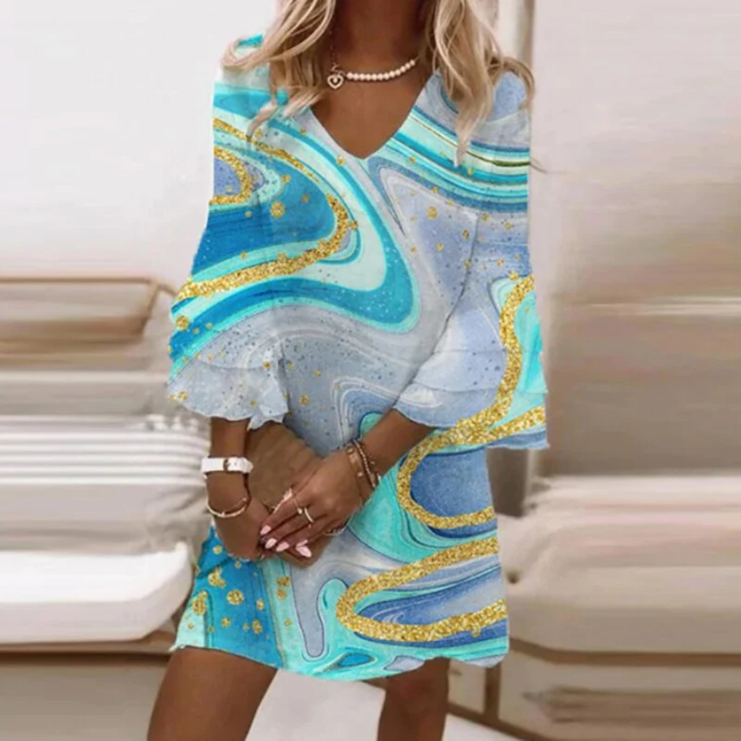 JO | Dress with stylized print