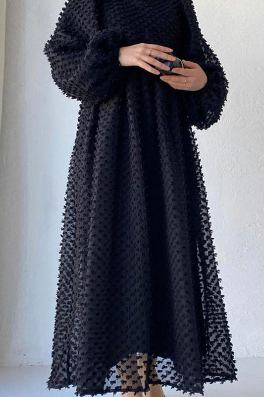 JO | Elegant Solid Patchwork O Neck A Line Dresses