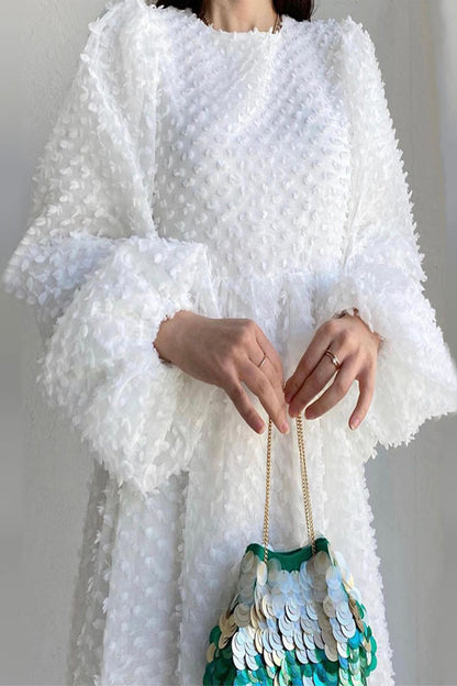 JO | Elegant Solid Patchwork O Neck A Line Dresses