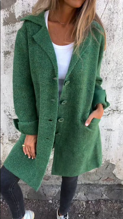 JO | Teni™ Long, casual, elegant jacket with practical pockets
