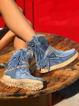 JO | Boho fringe western boots