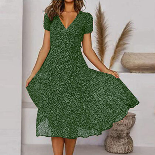 JO | V-neck wrap midi dress