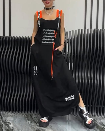 JO | Sleeveless dress with personalized letter print