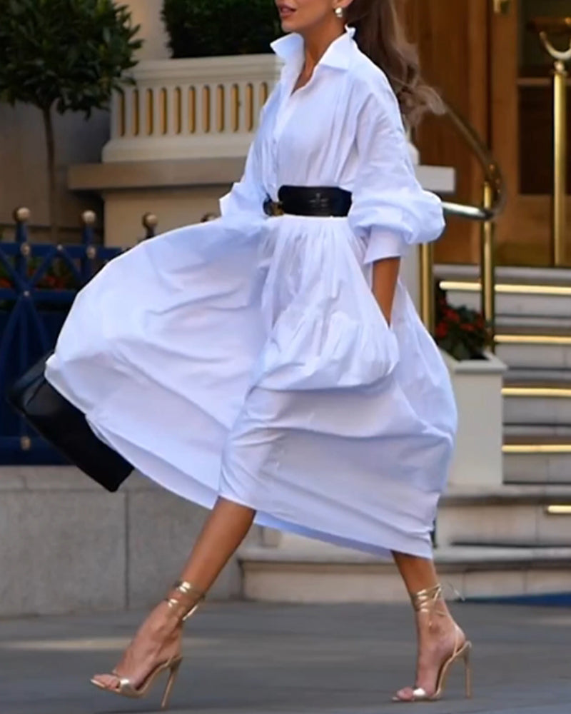 JO | One-color loose and full leisure dress
