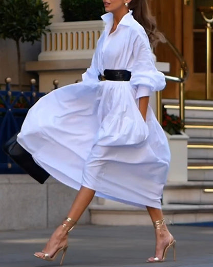 JO | One-color loose and full leisure dress