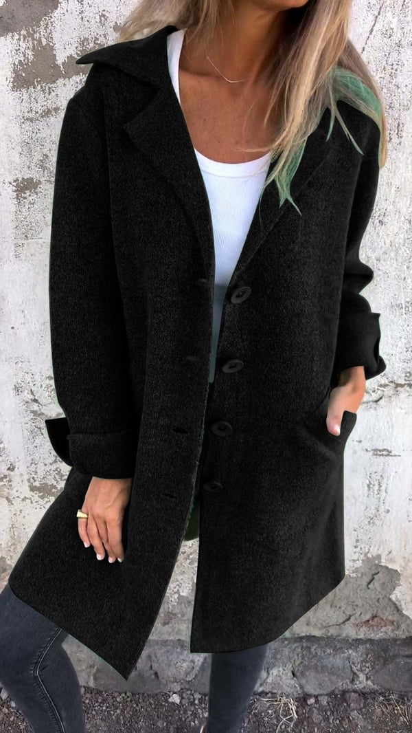 JO | Teni™ Long, casual, elegant jacket with practical pockets