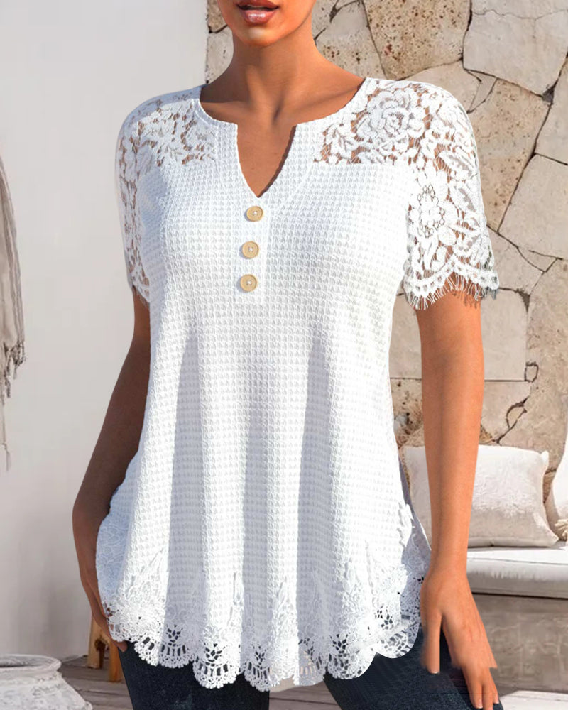 JO | Structured lace blouse