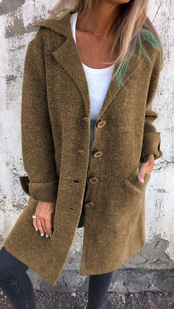 JO | Teni™ Long, casual, elegant jacket with practical pockets