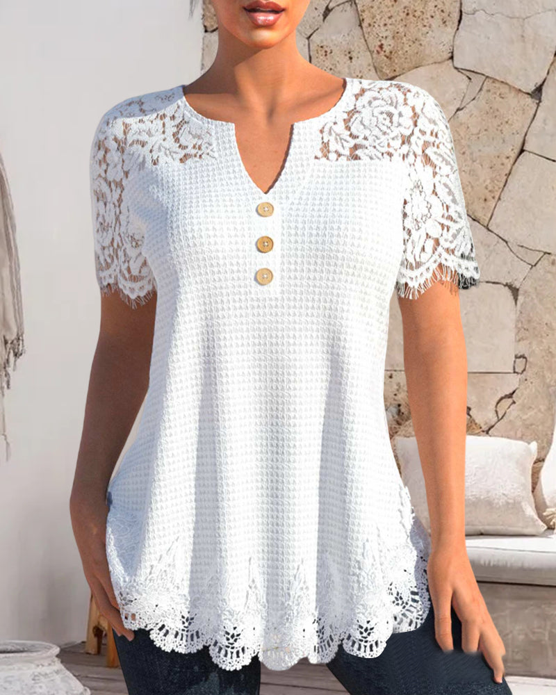 JO | Structured lace blouse