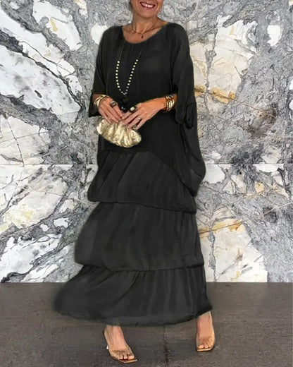 JO | Loose layered maxi dress
