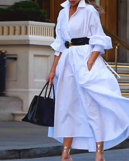 JO | One-color loose and full leisure dress