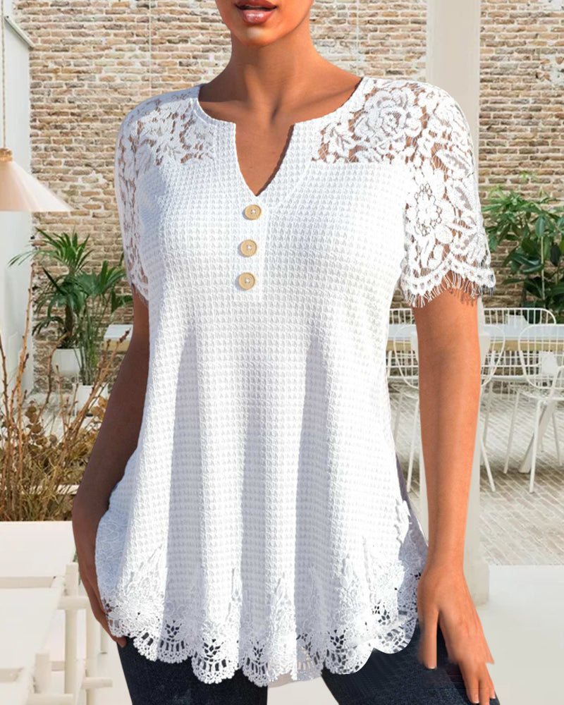 JO | Structured lace blouse