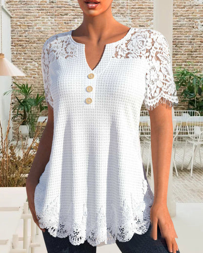 JO | Structured lace blouse