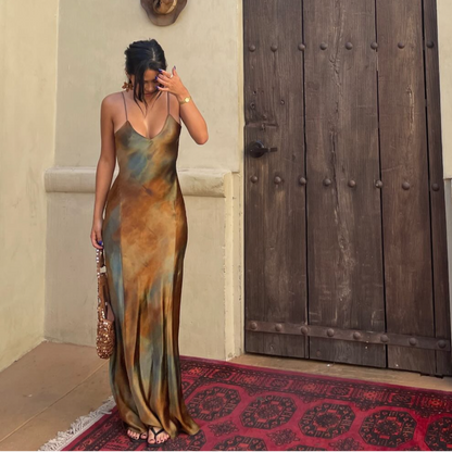 JO | Elegant long evening dress with open back