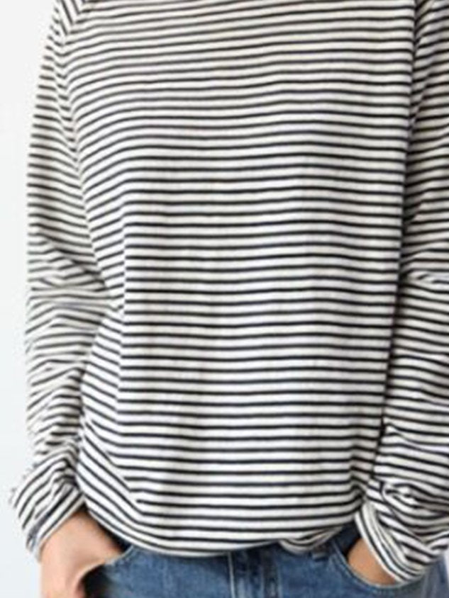 JO | Casual striped long sleeve sweater