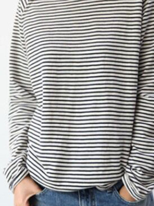 JO | Casual striped long sleeve sweater