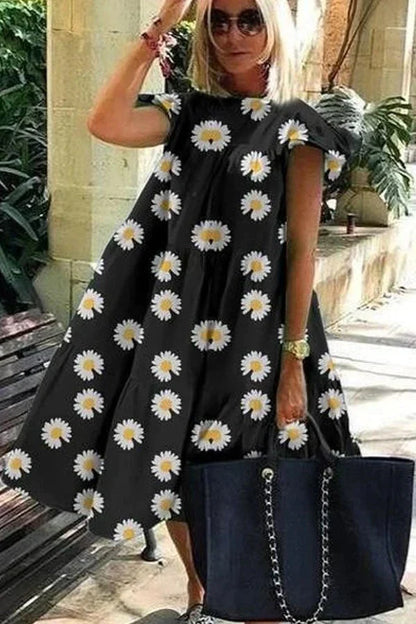 JO | Beautiful soft dress with A-line print