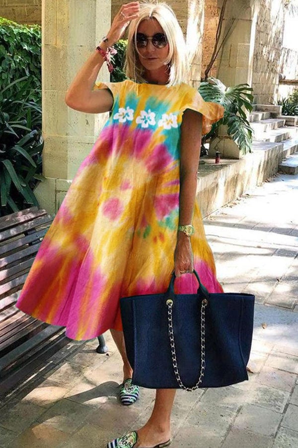 JO | Beautiful soft dress with A-line print