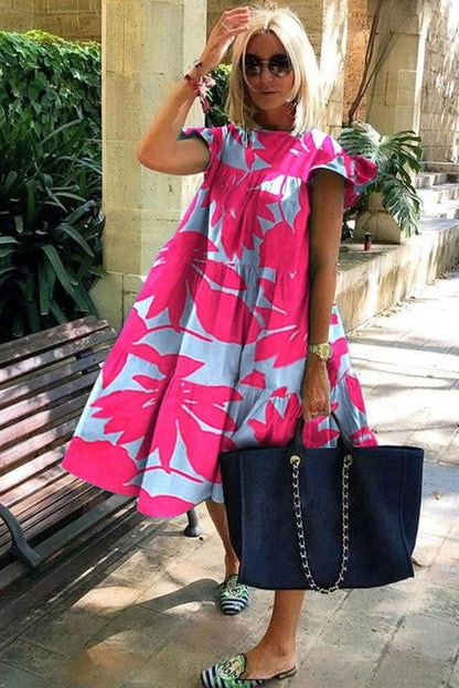 JO | Beautiful soft dress with A-line print