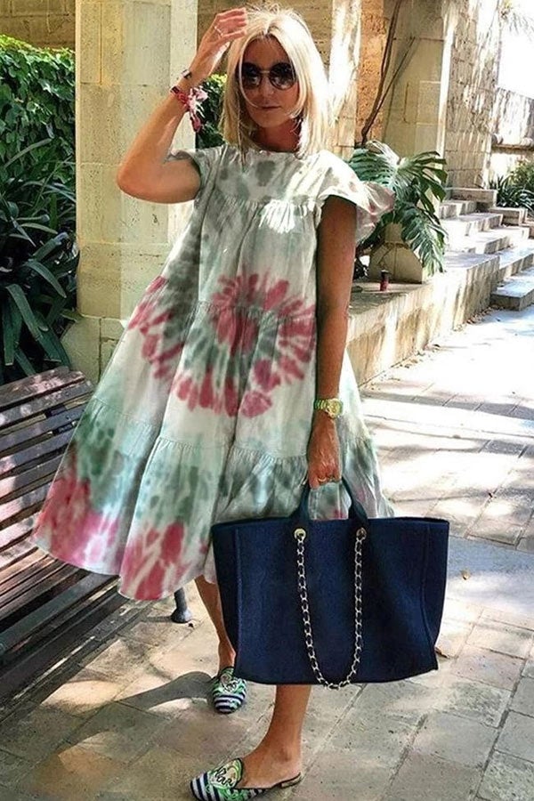 JO | Beautiful soft dress with A-line print