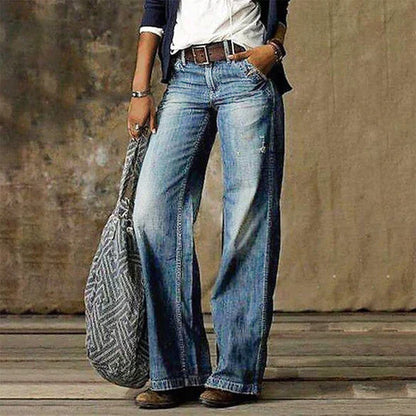 JO | Vintage denim jeans with wide leg and high waist