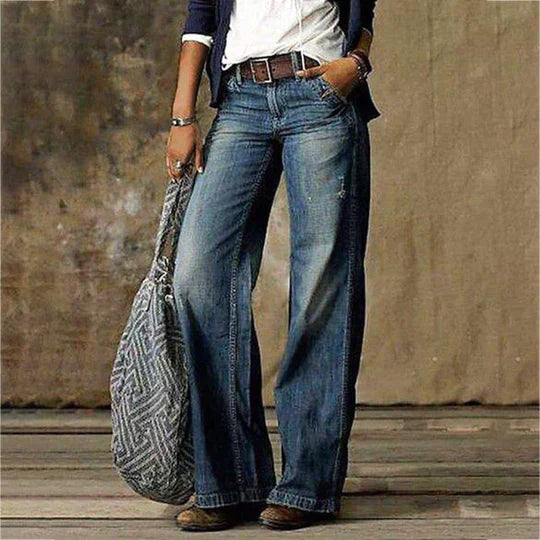 JO | Vintage denim jeans with wide leg and high waist