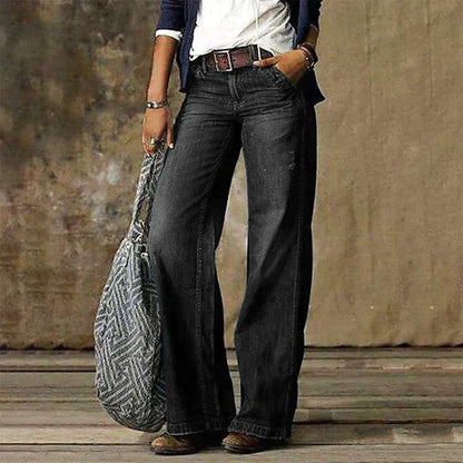 JO | Vintage denim jeans with wide leg and high waist