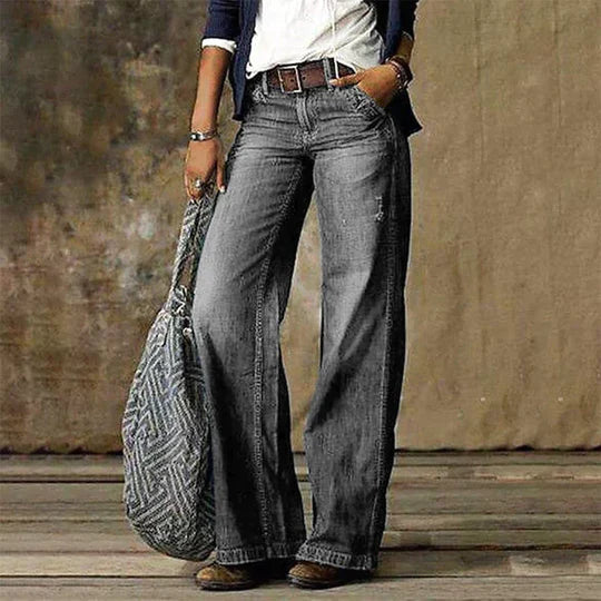 JO | Vintage denim jeans with wide leg and high waist