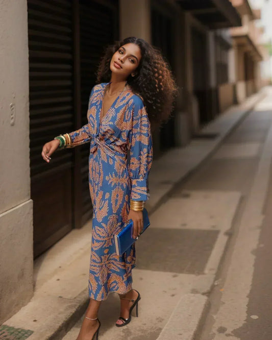JO | Printed silk dress