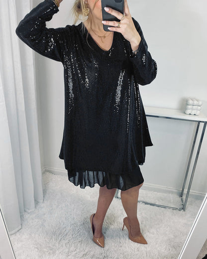 JO | Elegant, loose dress with long sleeves