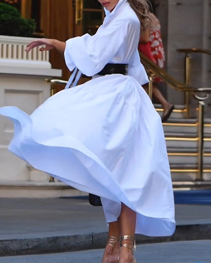 JO | One-color loose and full leisure dress