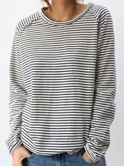 JO | Casual striped long sleeve sweater