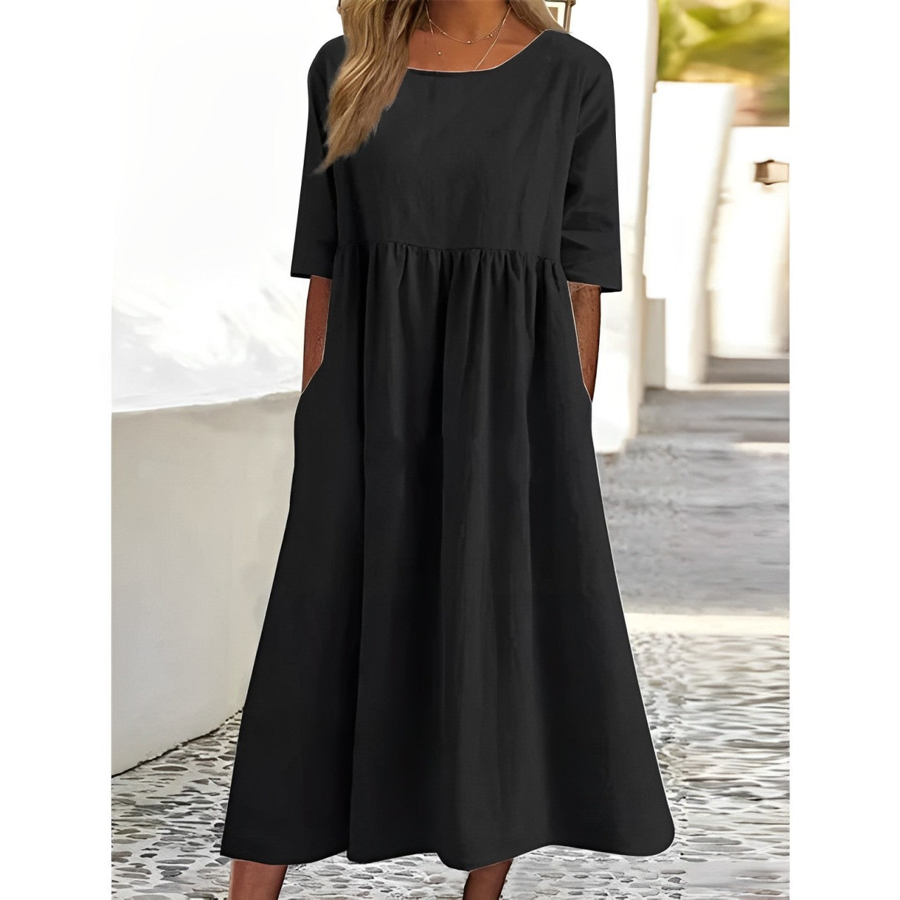 JO | Unicoloured midi dress
