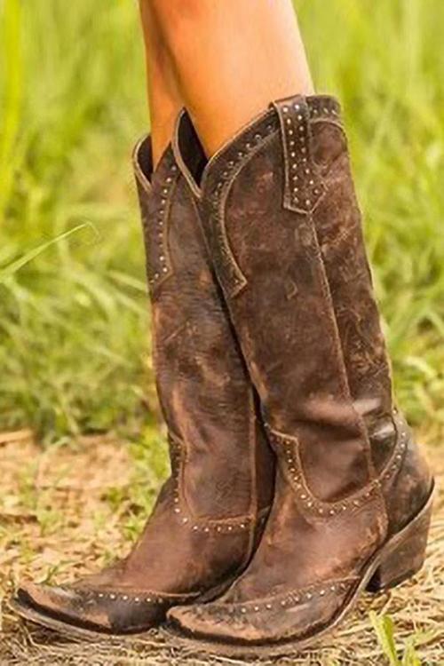 JO | Rustic western cowboy boots