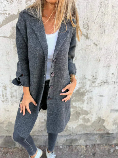 JO | Teni™ Long, casual, elegant jacket with practical pockets
