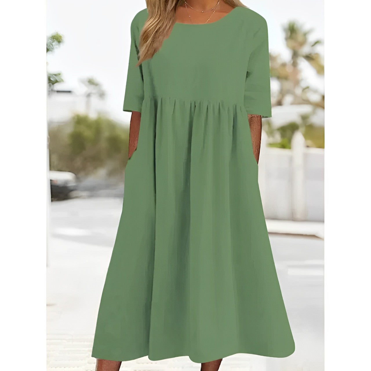 JO | Unicoloured midi dress