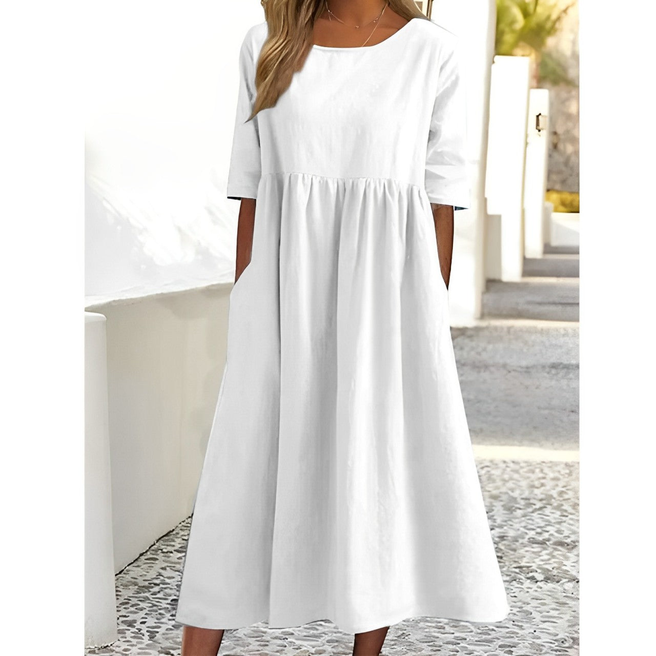 JO | Unicoloured midi dress