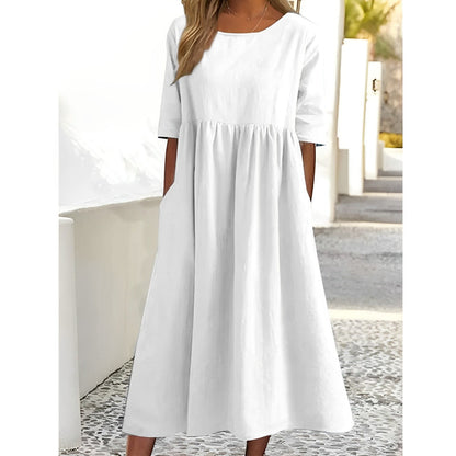 JO | Unicoloured midi dress